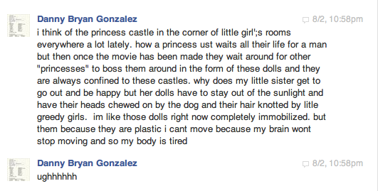 Princess Castle Fb Message To Jamieson